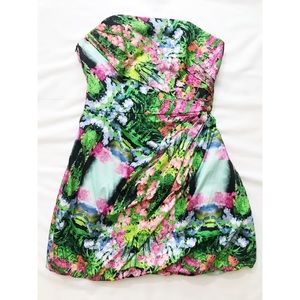 Zara Tropical Print Cocktail Dress